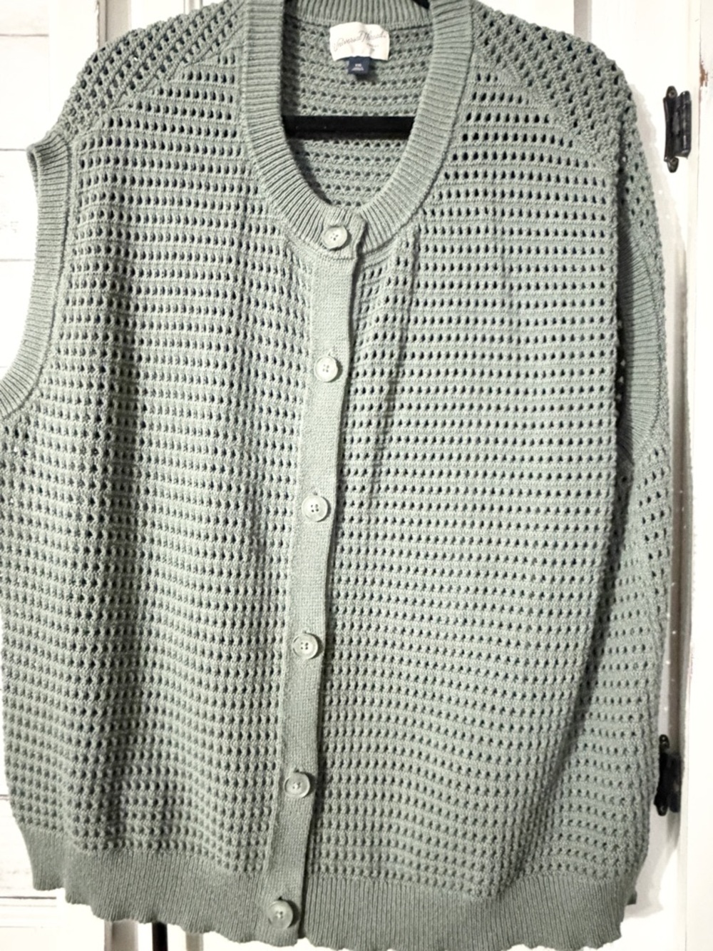 Universal Thread Green Knit Sweater Vest XXL Button Front - Picture 3 of 4